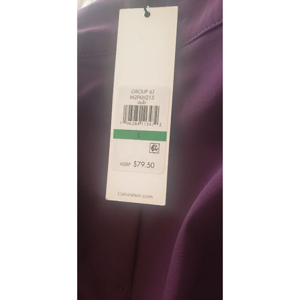 NEW CALVIN KLEIN WOMENS CROPPED WIDE LEG PANTS AUBORN LARGE - Picture 8 of 9